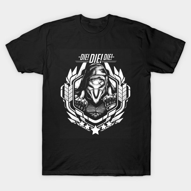 Reaper "Die! Die! Die!" T-Shirt by RobotCatArt